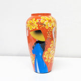 Lacquered Wood Decorative Vase