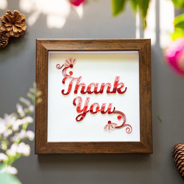 Handmade Quilling "Thank You"