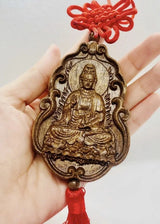 Quan Yin Buddha Car Hanging Ornament – Natural Agarwood