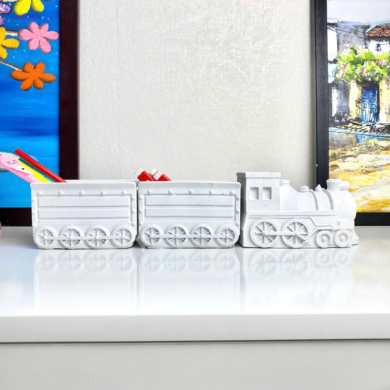 Train Model Decor - Unique Succulent Planter - Tooth Holder - Bath Decor