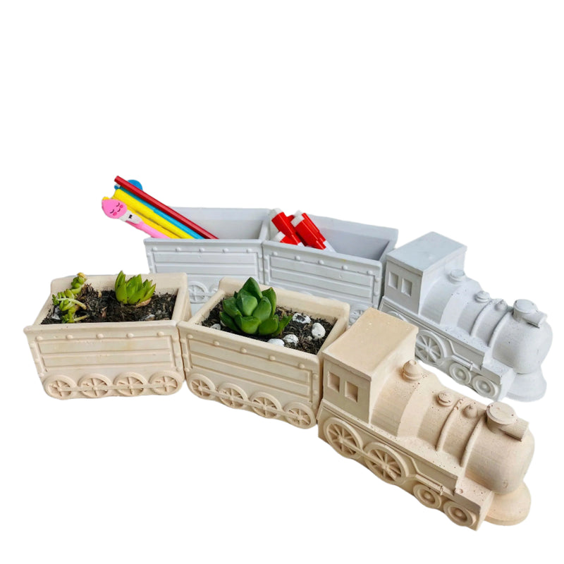 Vintage Train Model Planter