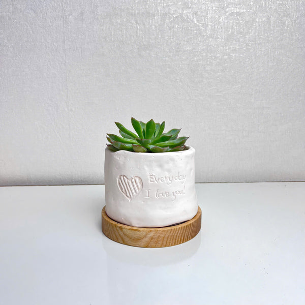 "I love you Everyday" Concrete Plant Pot