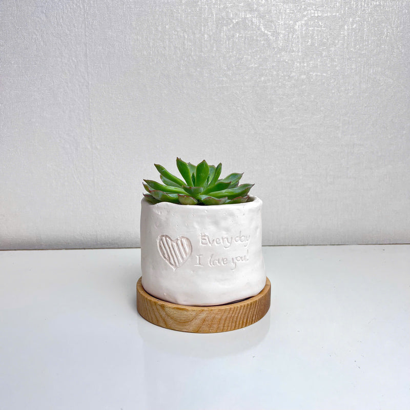 "I love you Everyday" Concrete Plant Pot
