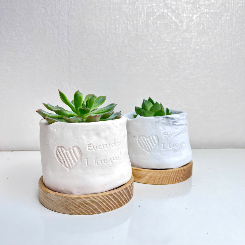 "I love you Everyday" Concrete Plant Pot