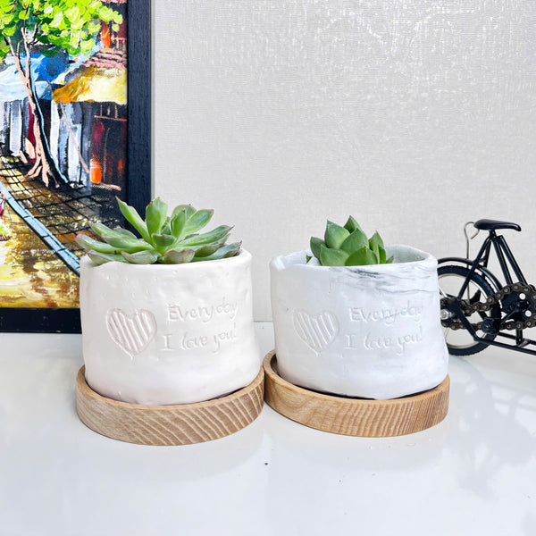 "I love you Everyday" Concrete Plant Pot