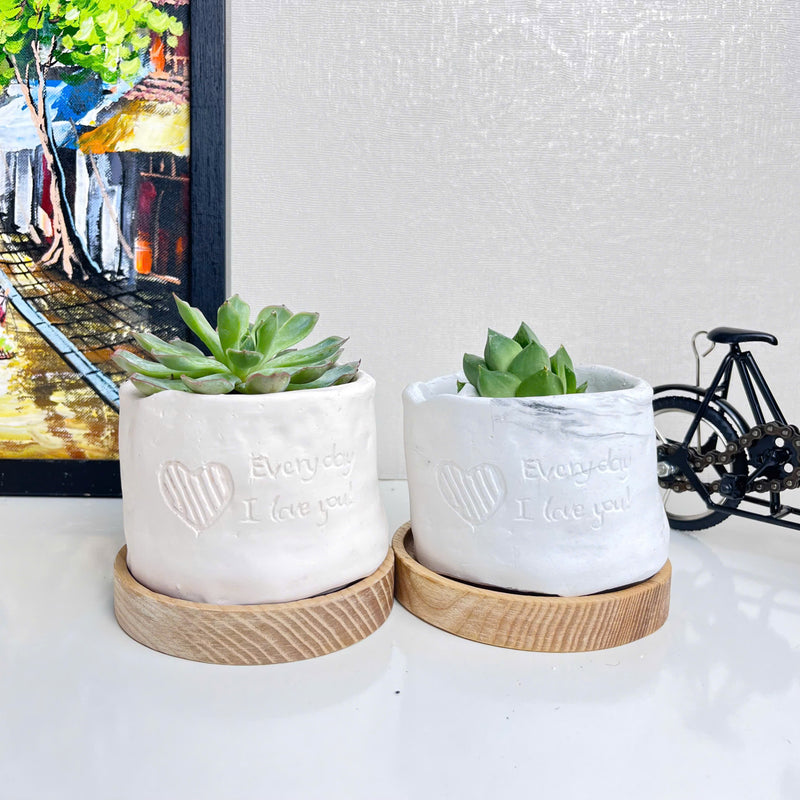 "I love you Everyday" Concrete Plant Pot