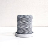 MODERN WAVY TEXTURED INDOOR PLANTER POT