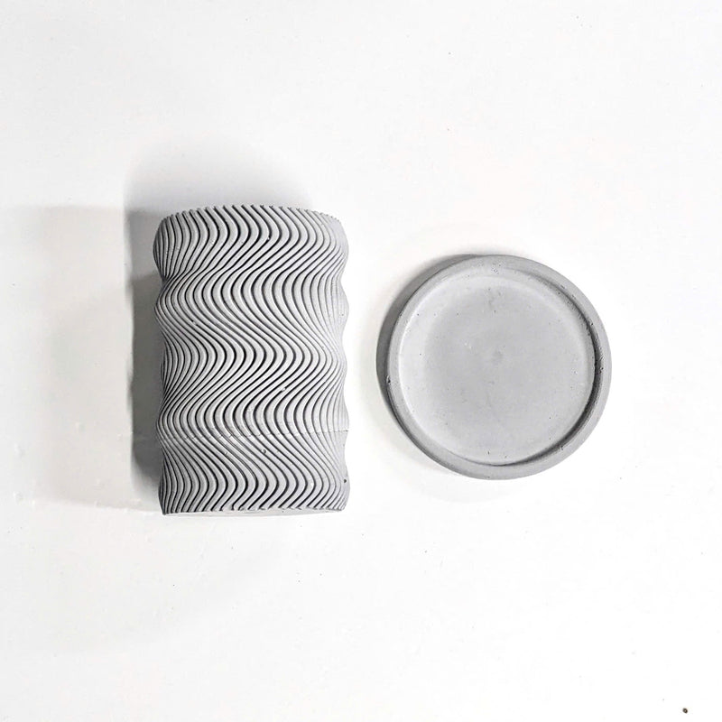 MODERN WAVY TEXTURED INDOOR PLANTER POT
