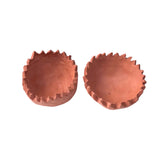 Natural Clay Planter With Pattern – 5cm (Unglazed)
