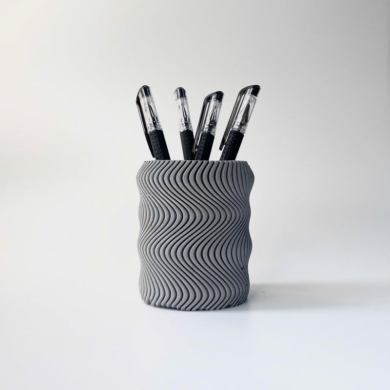 Modern Wavy Textured Indoor Planter Pot