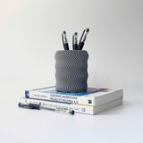 Modern Wavy Textured Indoor Planter Pot