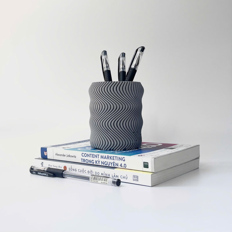 Modern Wavy Textured Indoor Planter Pot