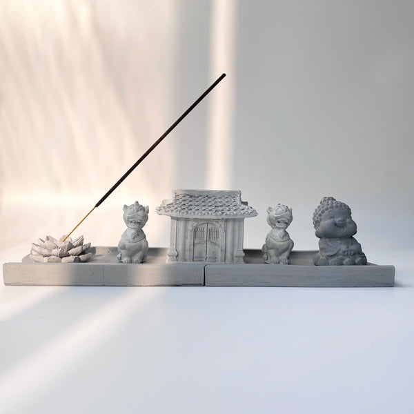 Concrete incense holder | Original Gray | Meditation Zen Mindfulness | Incense burner | Modern minimalist home decor | Gift