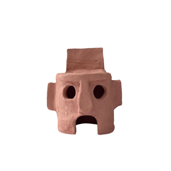 Unglazed Ceramic Robot-Shaped Aquascape