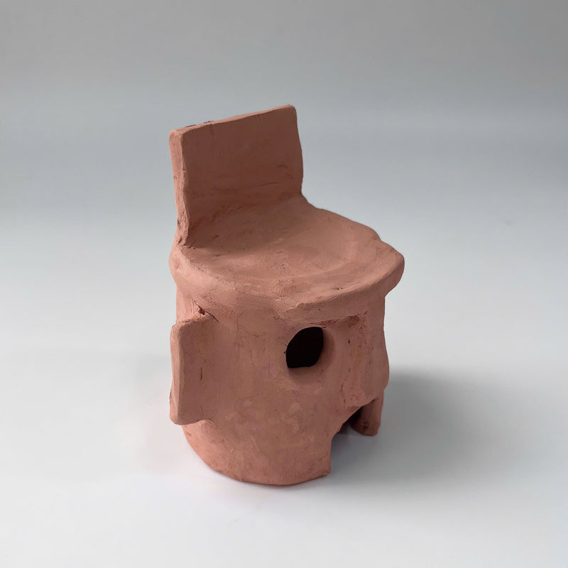 Unglazed Ceramic Robot-Shaped Aquascape