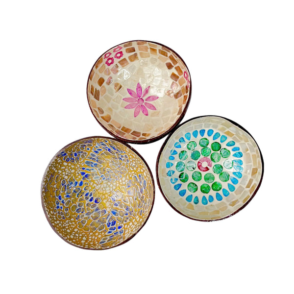 Lacquered Coconut Bowl