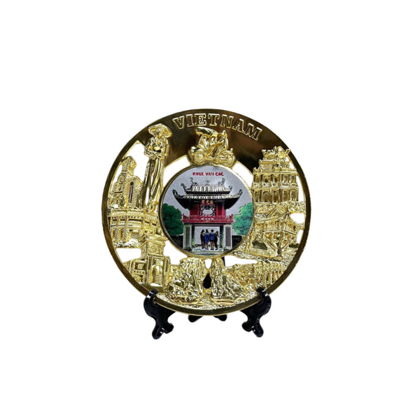 Souvenir Plate Decorated With 3D Metal