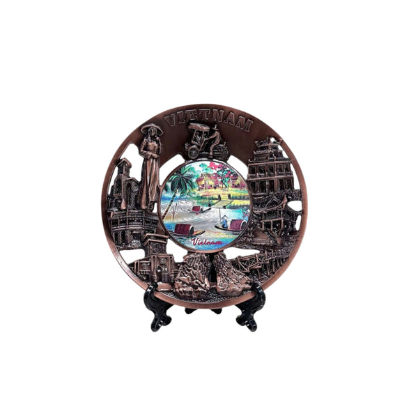 Souvenir Plate Decorated With 3D Metal