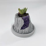 Volcanic Flow Rock Planter - Crescent volcano