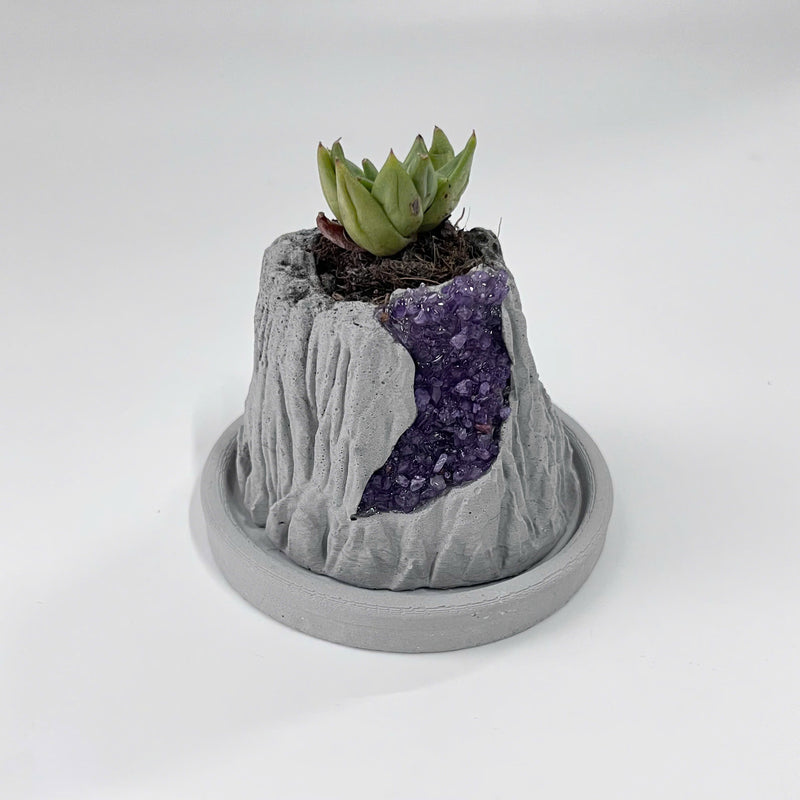 Volcanic Flow Rock Planter - Crescent volcano