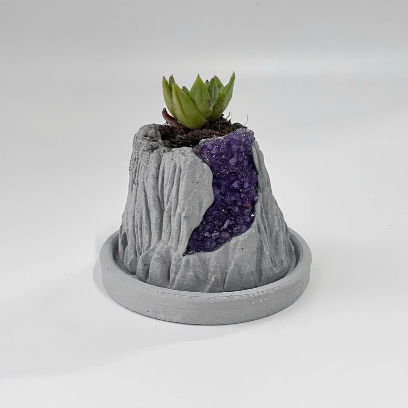 Volcanic Flow Rock Planter - Crescent volcano