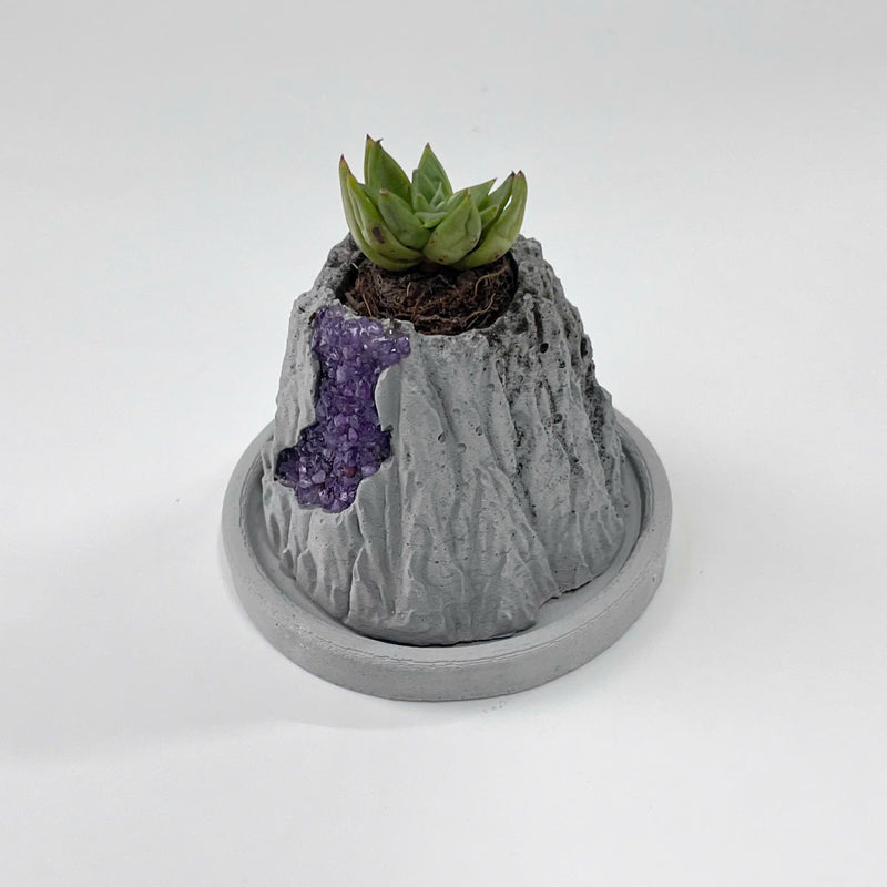 Volcanic Flow Rock Planter - Crescent volcano