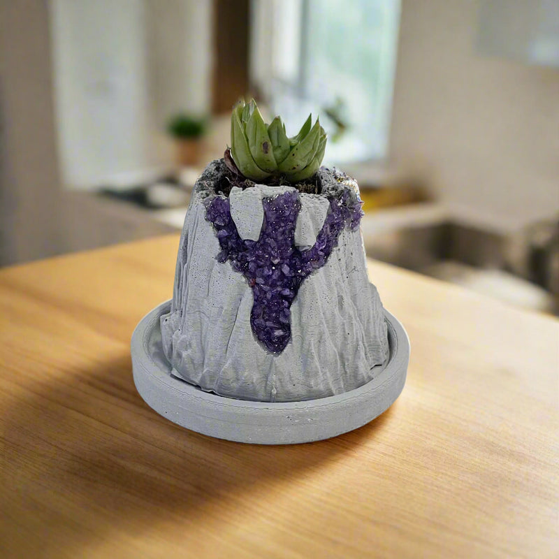 Volcanic Flow Rock Planter - Arrow Volcano