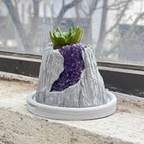 Volcanic Flow Rock Planter - Crescent volcano