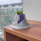Volcanic Flow Rock Planter - Crescent volcano