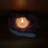 Handcrafted Amethyst Candle Holder