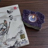 Handcrafted Amethyst Candle Holder