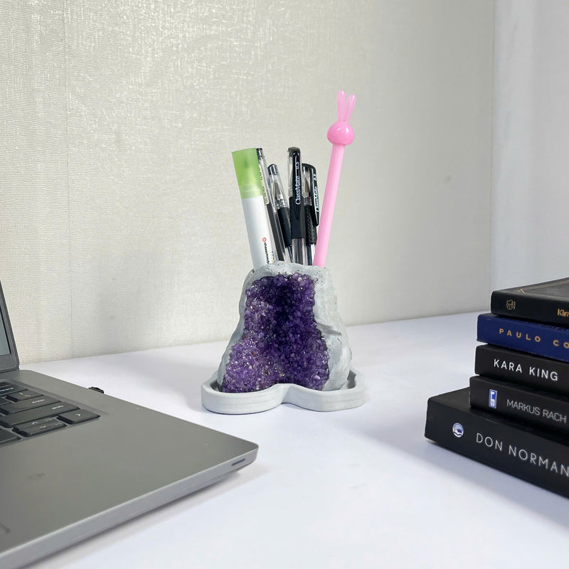 Amethyst Crystal Planter