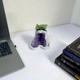 Amethyst Crystal Planter