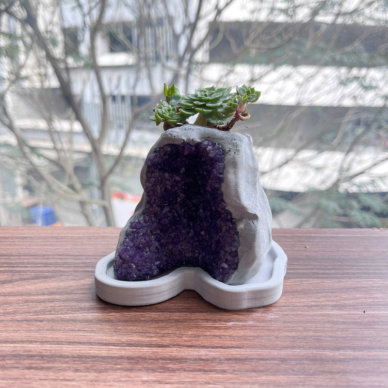 Amethyst Crystal Planter