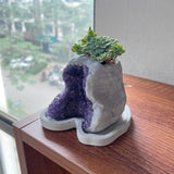 Amethyst Crystal Planter