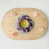 Handcrafted Amethyst Candle Holder (Volcano)