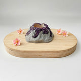 Handcrafted Amethyst Candle Holder (Volcano)