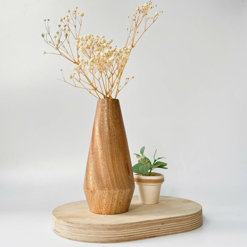 Wooden Flower Vase (ylindrical vase)