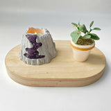 Handcrafted Amethyst Candle Holder (Volcano)