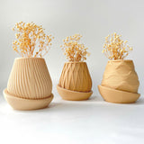 Minimalist Fluted Planter Pot - Set of 3