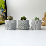 Concrete Plant Pots - Set of 3