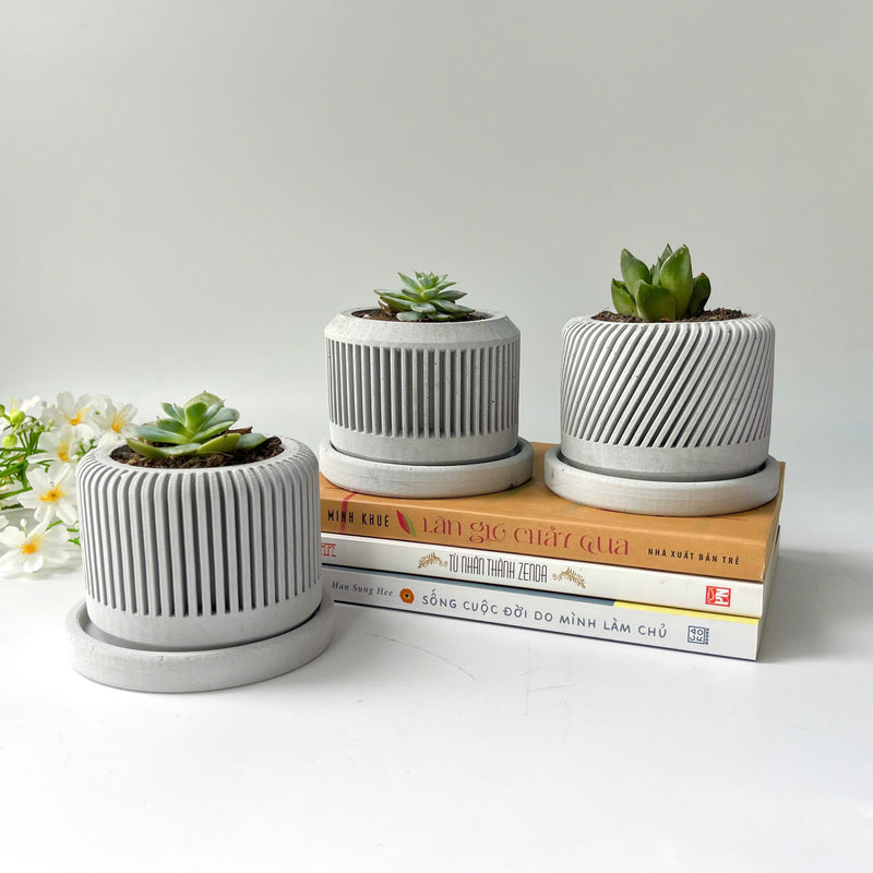 Spiral plant pot - Set of 3