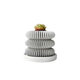 Concrete 3-tier spiral planter