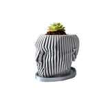 Human Face Planter (Gray)