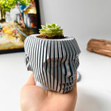 Human Face Planter (Gray)