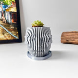 Human Face Planter (Gray)