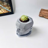 Human Face Planter (Gray)