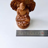6" Wooden Sitting Gautama Buddha Statue Shakyamuni Meditating Buddha Spiritual Decor Feng Shui Gifts Buddha Statues for Home
