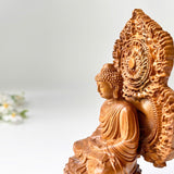 6" Wooden Sitting Gautama Buddha Statue Shakyamuni Meditating Buddha Spiritual Decor Feng Shui Gifts Buddha Statues for Home