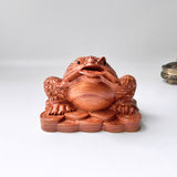 Feng Shui Money Toad Holding a Gold Coin – Symbol of Prosperity and Good Fortune